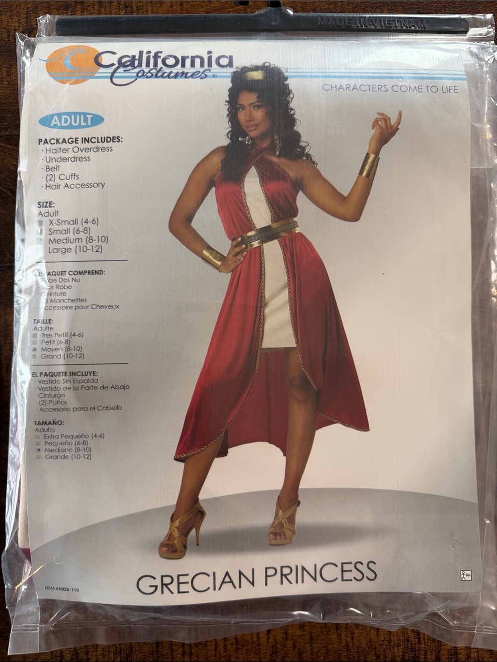 California Costumes Grecian Princess Dress - Red and Cream